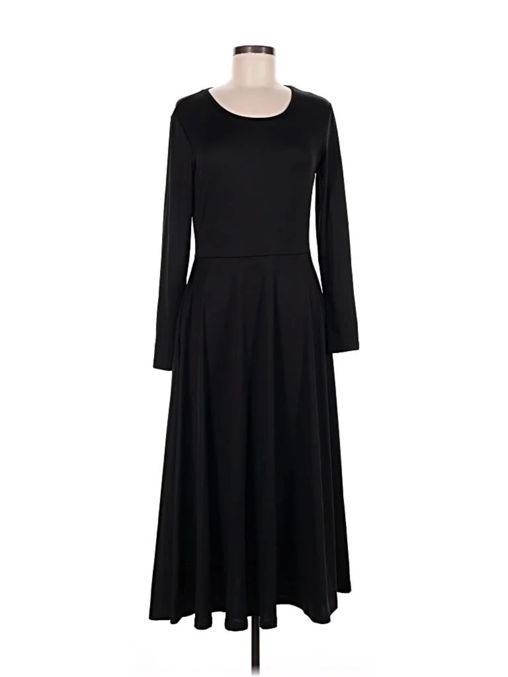 Banana Republic Black Long-Sleeve Midi Dress- NEW
